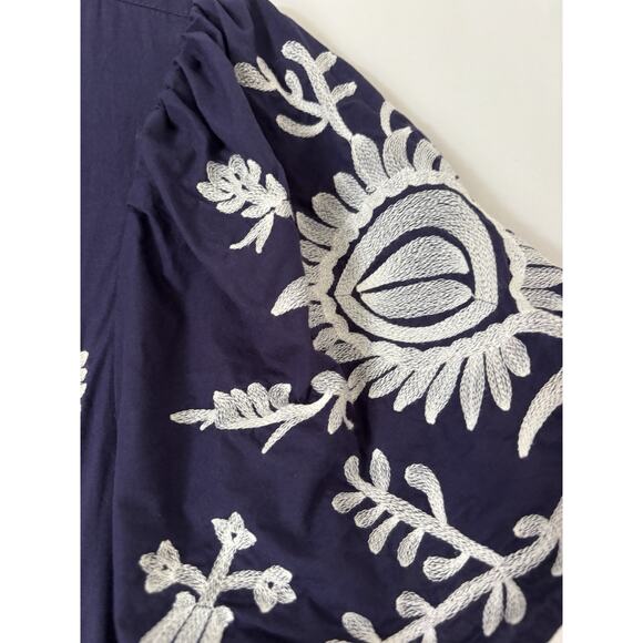 Anthropologie Navy and White Maxi Dress - Picture 10 of 15